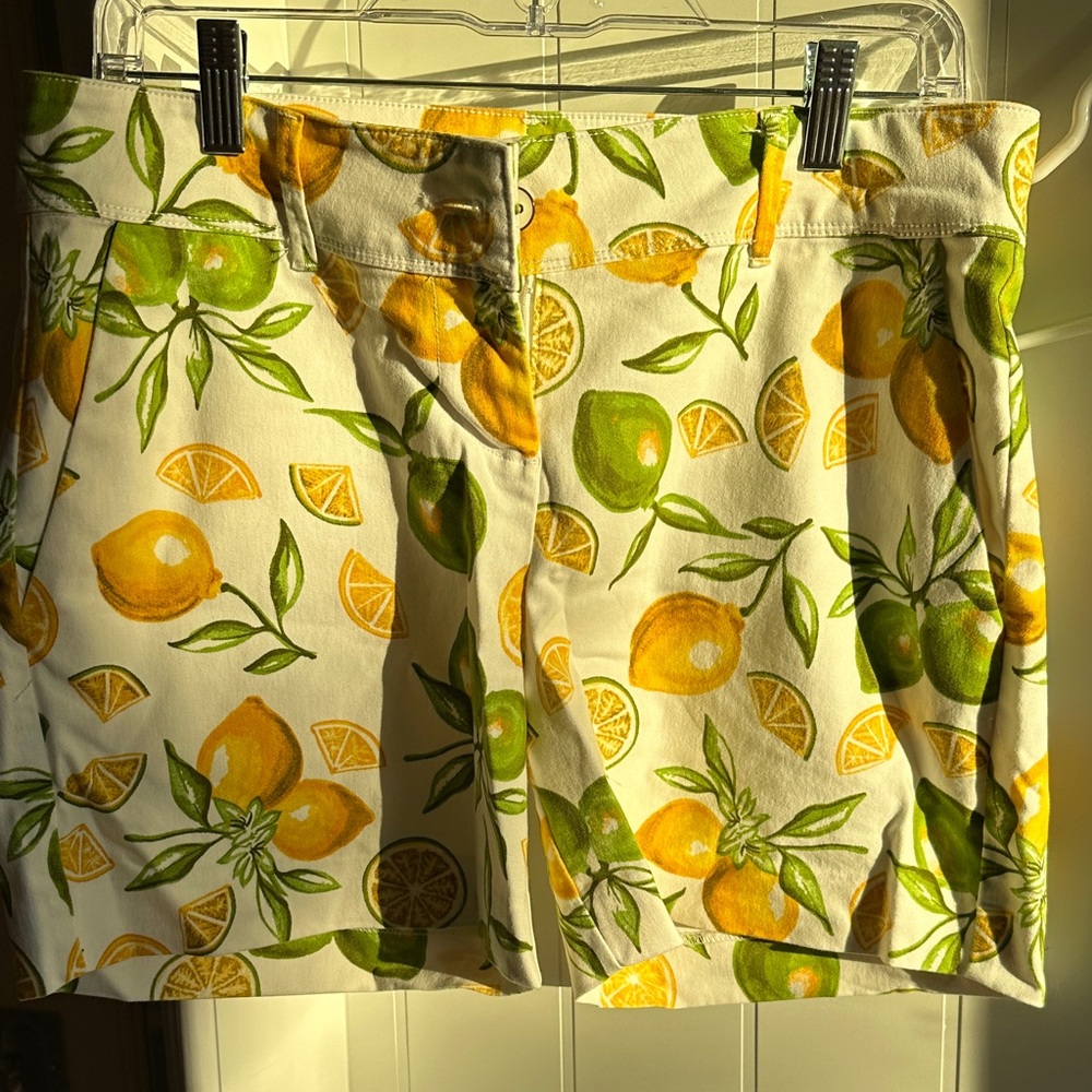 Isaac Mizrahi Citrus Print Shorts 🍋🍋‍🟩